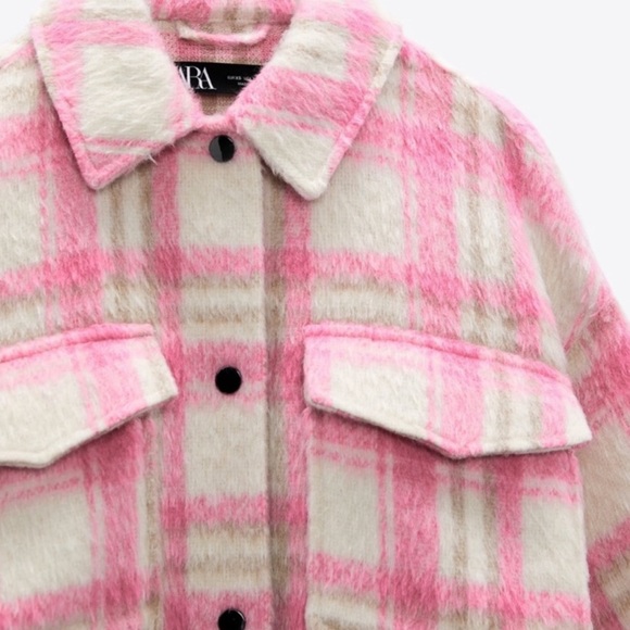 Pink plaid Zara jacket - Picture 2 of 4